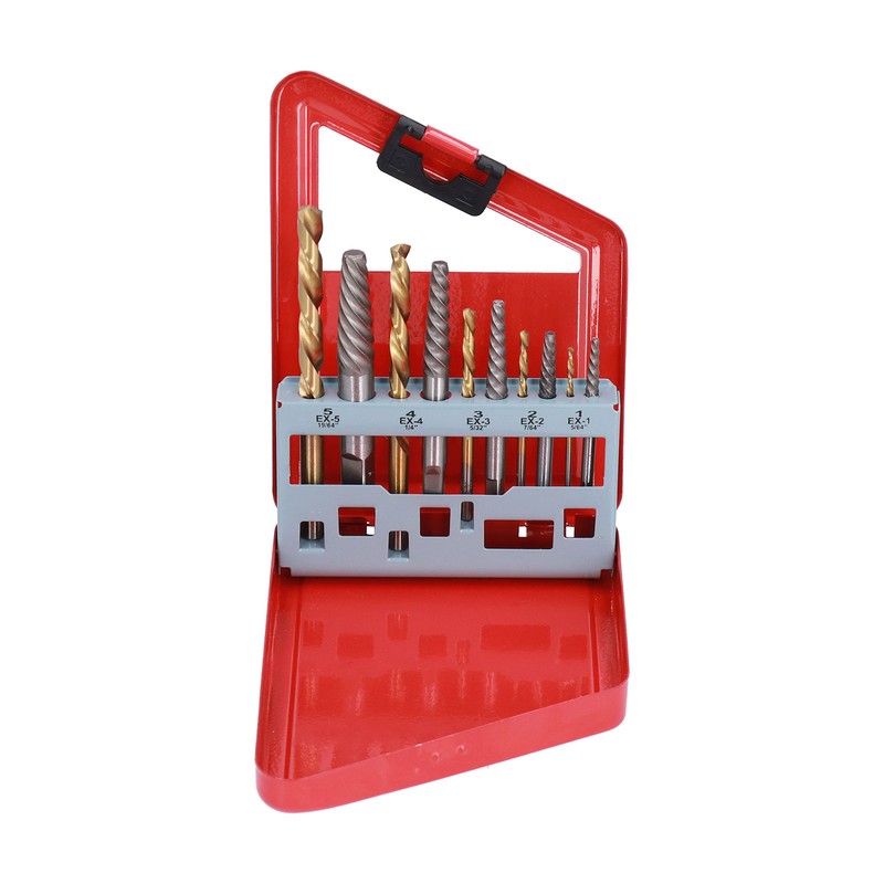 10Pcs Screw Extractor Drill Bit 4241 HSS Left Hand Damaged