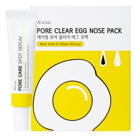 A-Sum Asome Pore Clear Egg Nose Pack Set (30 patches + 15ml pore care serum) / 에이썸 포어클리어 에그코팩 세트(패치 30매+모공케어 세럼15ml)