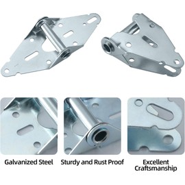 Garage Door Hinge # 1 | 14 Gauge Steel with Galvanized Finish - Residential/Light Commercial Garage Door Replacement 7 or 8 Feet Door (1 Pack)