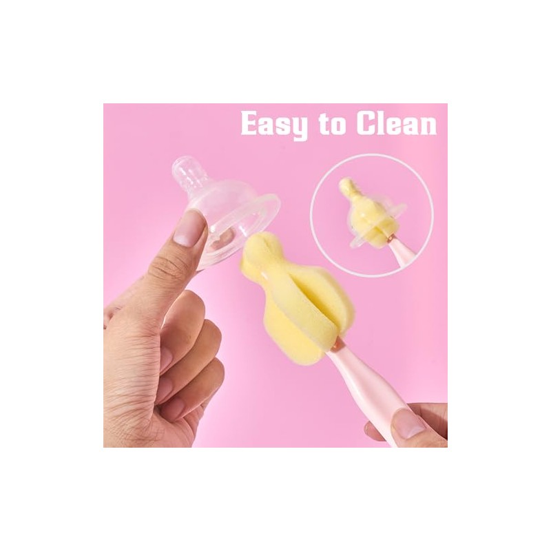 4PCS Baby Bottle Brush Set - Milk Bottle & Nipple