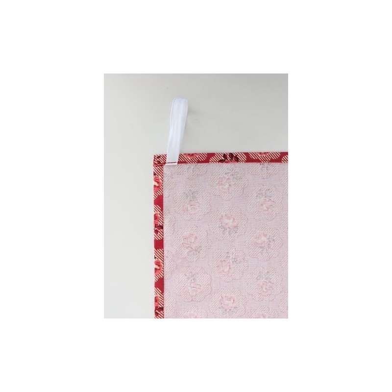 Tea Towel in Cath Kidston Freston Rose Red Handmade in