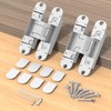 5.5" Hidden Door Hinges, Invisible Concealed Hinges, 180 Degree Swing