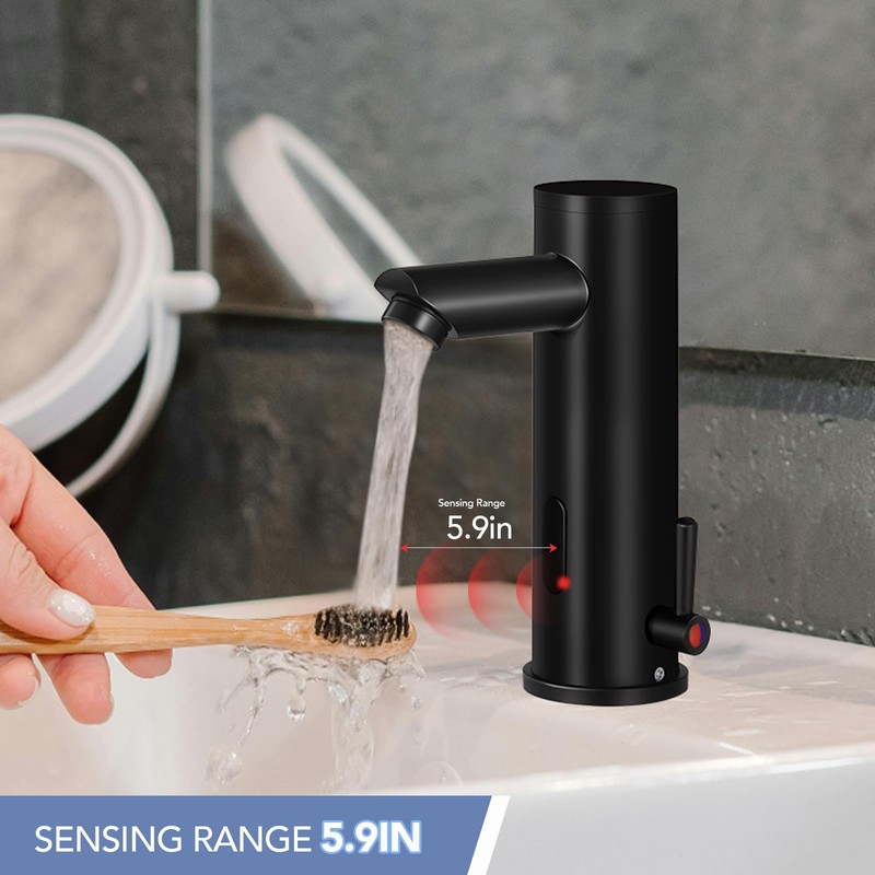 Automatic Sensor Touchless Bathroom Faucet Motion Activated Hands Free Single