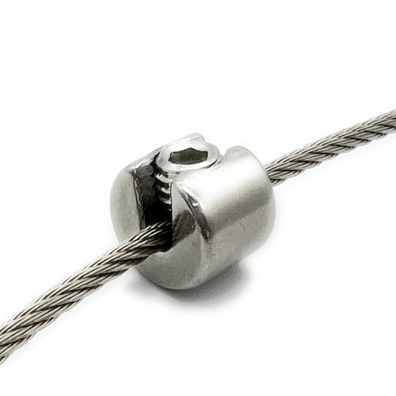 Clamp Stopper, Stop Clamp, Stainless Steel V4A, Wire Rope Diameter