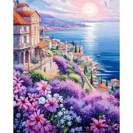 bleihum Paint by Numbers Kit for Adults Landscape- Scenery Adult Paint by Number Kits on Canvas, DIY Acrylic Oil Painting Kits for Wall Decoration(16x20 inch)