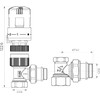 Vancoco G1/2 Thermostatic Valve with Sealing Ring Connection for Radiators,