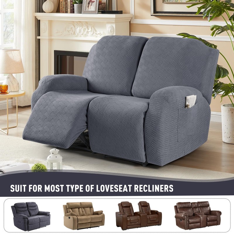 KinCam Recliner Covers, Stretch Reclining Chair Covers, Recliner Sofa Slipcovers