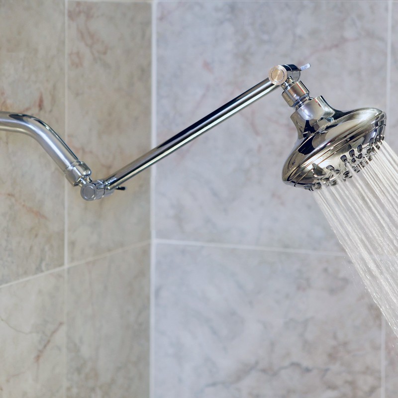 25,4 cm Brazo de Ducha Ajustable - Extensor de Latón