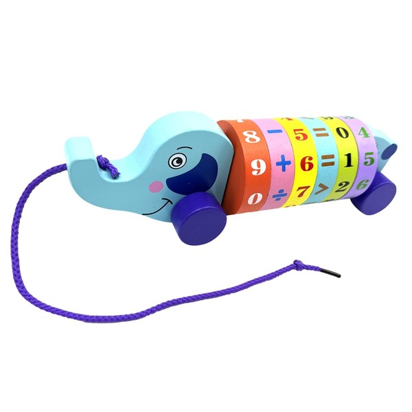 Pull Toy，Animal Number Trailer,Mathematic Developmental Game Suitable for Children 3+