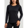 4-Pack: Womens Long Sleeve Athletic Tops with Thumb Holes –