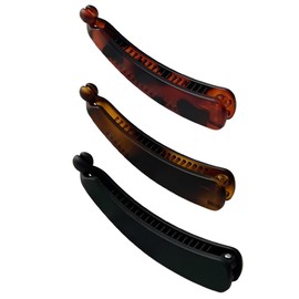 3er Set Bananen-Haarklammern, dekorative Haarschmuck-Spangen, geeignet für langes Haar mit außergewöhnlich guter Haltemöglichkeit (hautfreundlicher Kunststoff und geeignet für den Alltag)