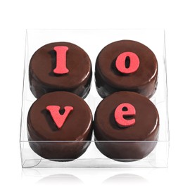 JCXPACK 15PCS Clear Single Cookies Boxes 4 3/8" x 4 3/8" x 1 1/5" Bakery Boxes for Wedding Favors Party