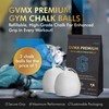 130g (2 x 65g) Premium Chalk Balls. Pro-Grade Gym Chalk