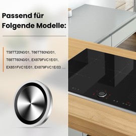 Fenkabs Rotary Knob Cooker for 50 mm Diameter for Neff and Siеmens 10004928/00636170, Twist Pad Replacement for Hob, Rotary Knob 6 mm Hob Knob Replacement Part