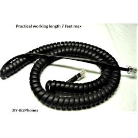 DIY-BizPhones-Yealink-T4-T5 Lot of 25 Black 12Ft Handset Cord for Yealink SIP T3 T4 T5 Series IP Phone VoIP