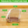 Slanted Chair Leg Floor Protectors(Clear, Fit: 0.8"-1.1")