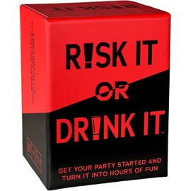 RISK IT OR DRINK - Fun Party Game for College, Pregame, Night Hilarious Dares, Challenges & Questions Adults Games Adult Card Parties