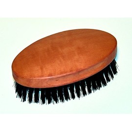 Men's Hairbrush Military Style, Oiled Pearwood, Boar's Bristles 2-1/2-Inches by 4-3/8-Inches, Nessentials