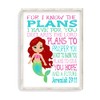 Ariel Mermaid Christian Princess Nursery Decor Unframed Print - For