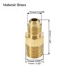 TA-VIGOR 3 Pieces Hex Nipple Brass Pipe Fitting, 1/4 SAE