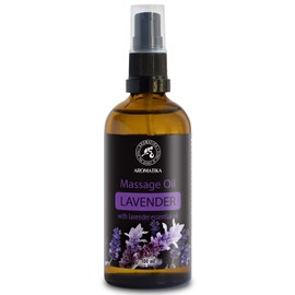 Massage Lavender Oil 100ml - 100% Natural Lavender Body Massage Oil - Good Sleep - De-Stress - Calming - Skin Care - Beauty - Body Massage - Soft Relaxing Aroma Oil