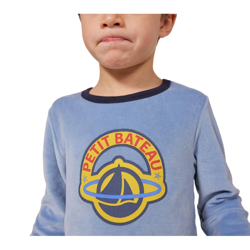 Petit Bateau Boys Long Sleeve Pyjamas, Incognito/Beach
