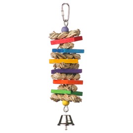 Super Bird Creations SB1095 - Seagrass Wafers Bird Toy for Medium Sized Birds, Ideal for Parrots, Conures, Cockatiels, Lovebirds, Budgies - Natural Chew Toy, Bird Cage Accessories - 9" x 2.5" x 1.5"