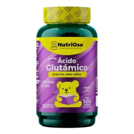 Ácido Glutámico  Fosforo Y Zinc 100 Gomitas Para Niños Sabor Uva                                                                                      