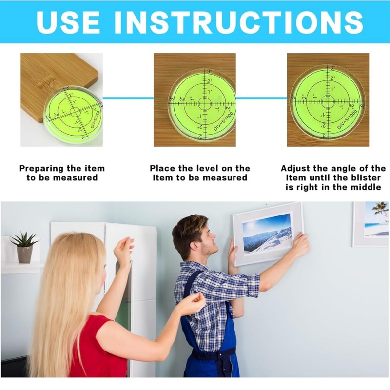 Mini Bubble Level, Precision Bullseye Bubble Level,High Precision Large Horizontal