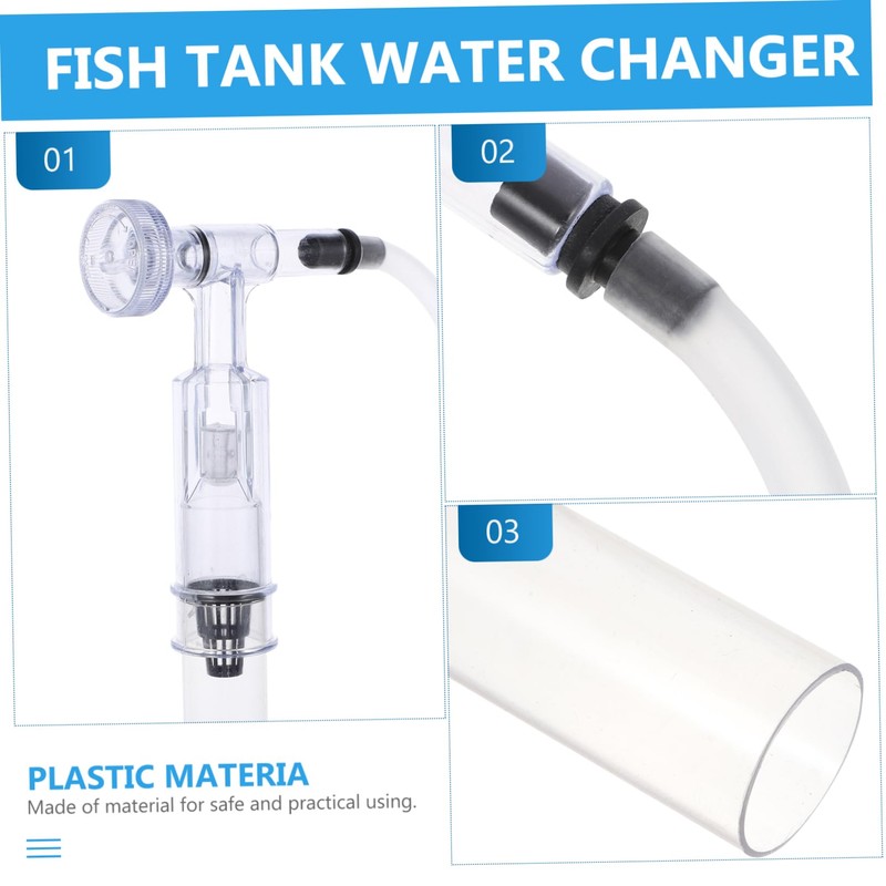 BESPORTBLE 2pcs Aquarium Water Changer Practical Fish Tank Cleaning Tool
