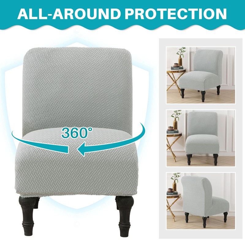 MIFXIN - Funda elástica de punto para silla sin brazos,