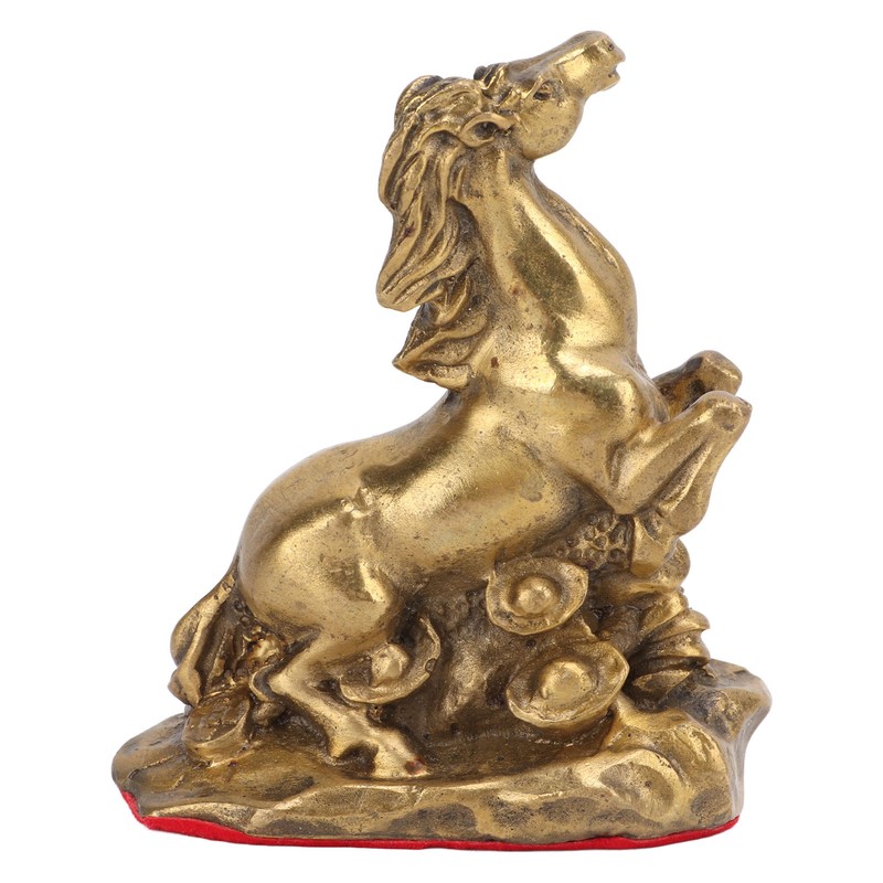 Horse Statue Hand Crafted Fine Workmanship Small Volume Brass Material