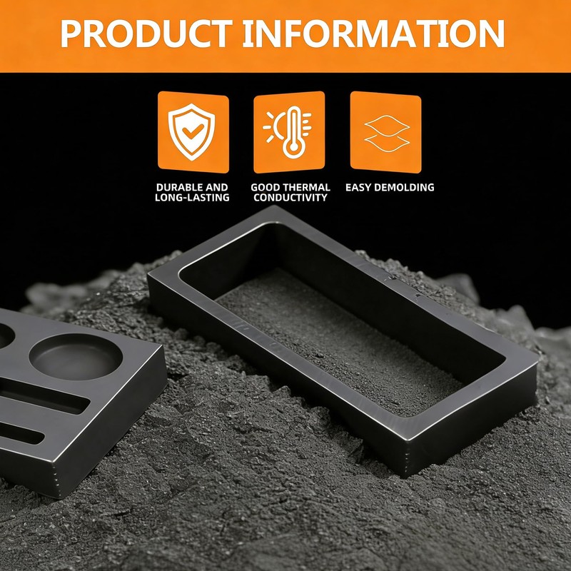Graphite Torch Melting Casting Kit,8-in-1 Crucibles for Melting Metal Kit