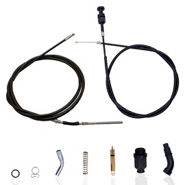 Choke Cable Starter Valve Plunger Kit with Rear Hand Brake Cable for Honda TRX300 TRX350 Fourtrax 350 TRX300FW 350 Foreman 400 450 Rancher TRX350 TRX350FM TRX350TE TRX350TM TRX350FE 2000-2006