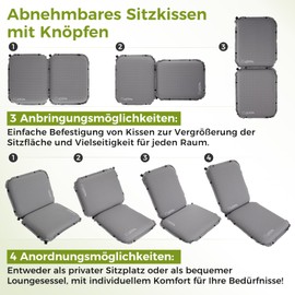 ATEPA Seat Cushion Outdoor Inflatable Seat Cushion Chair Ultralight Self-Inflating Stadium Seat Cushion Bench Waterproof Seat Pad Outdoor Kayak Seat Cushion Floor Portable Seat Cushion Fishing Boat