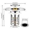 Universal Bathroom Sink Stopper, Pop Up Sink Drain Strainer Plug