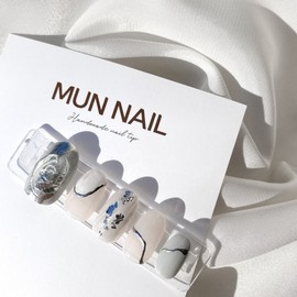 MunNail Silver Drawing Nail Tips - Lipstick / MunNail 실버드로잉 네일팁 - 립스틱
