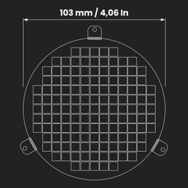 Repa Market 4" Inch / Ø100 mm Galvanized Steel Round Crawl Space Vent Grid - Inlet Outlet Ventilation Guard - Universal Metal Air Supply Exhaust Protection Mesh - Durable Duct Grille