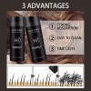 Polvo De Fibra Capilar Negro Cubre Raz De Cabello Calvicie