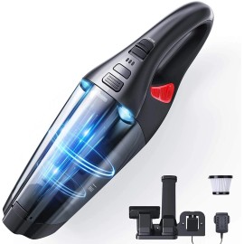 Hommak Handheld Vacuum Cordless, 6Kpa Powerful Suction Hand Vacuum Cleaner