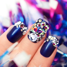 1440pcs SS20 AB Crystal Diamond Rhinestones Flat Back Round Iridescent Crystals Round Beads Flat Back (4.8mm)