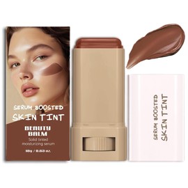 Beauty Balm Serum Boosted Skin Tint,Hydrating Tinted Moisturizer,Lightweight Solid Tinted Foundation Stick,Sheer to Medium Coverage,Face Tint Balm Contour Stick,Radiant & Dewy Finish Women Makeup(#02)