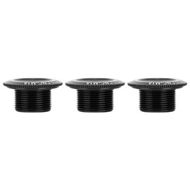 3Pcs 18mm Bike Crank Aluminum Alloy Bicycle Shaft Screw Nut Cycling Crank Set Track Wheel Nuts(Black)