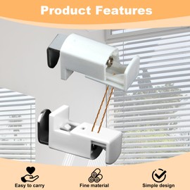 Pack of 8 Clamp Support Pleated Blind No Drilling Required Pleated Replacement Parts Clamp Support Bracket Replacement Parts for Tensioned, Duo Double Roller Blind, Adjustment Range 20 mm