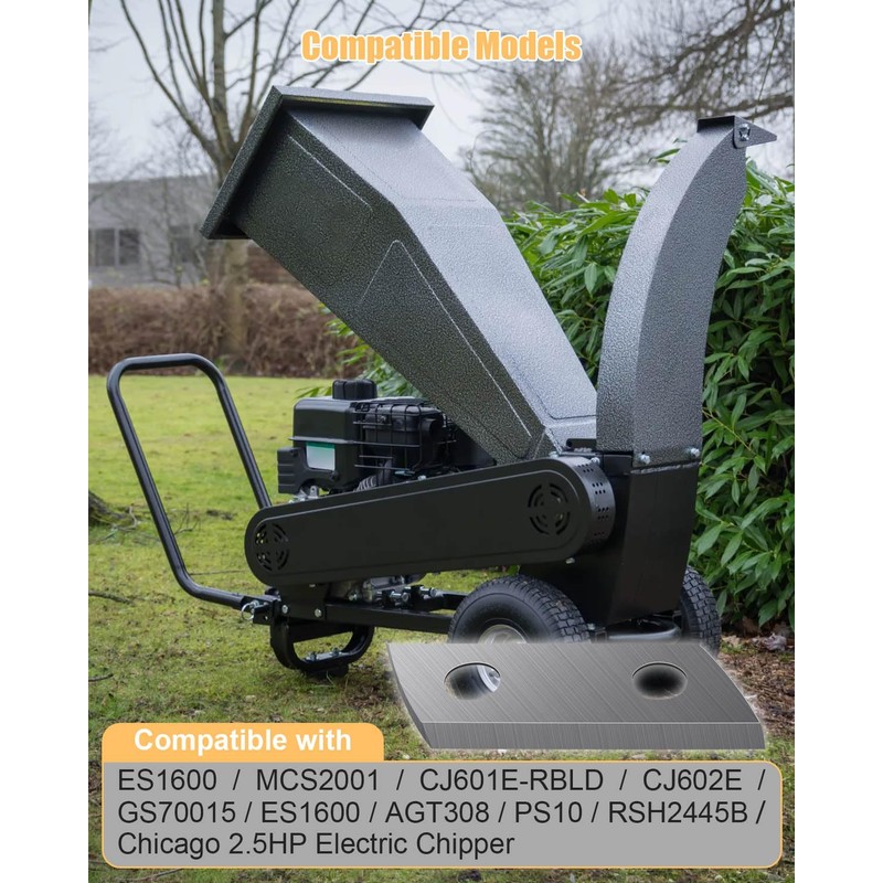 Wood Chipper Blades Compatible with Sun Joe CJ601E CJ602E Earthwise
