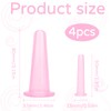 4 Stück Schröpfgläser Silikon Set,Gesicht Schröpfen Silikon Vacuum Cup,Facial Cupping,Schröpf