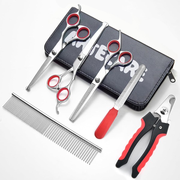 Artecare Multifunctional 7 in 1 Dog Grooming Scissors with Safety