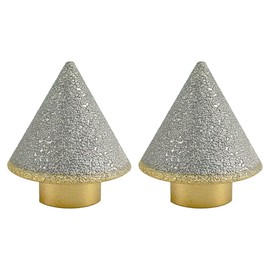 HXIN Brazed Diamond Finger Milling Bit with 5/8-11" Diamond Cone Chamfer Bit End Mill Router Bit for Dry/Wet Enlarging Shaping Hole on Porcelain Ceramic Tile Granite Marble 2,CB0338(1/8" to 1-1/2")