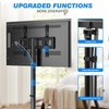 Rfiver Mobile TV Cart Rolling TV Stand for 23-65 Inch