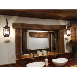 Vintage Accent Old Fashioned Rustic Electric Oil Wall Sconce Lantern Light, Rust Patina Powdercoat Finish, Hardwired Indoor Lantern Replica Light Fixture with Lightbulb and Mounting Hardware